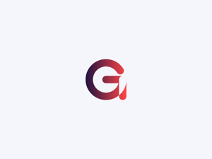 Geoneon gradient G-mark on light background
